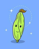 Cute Corn Character Vector Illustration. Flat and simple Illustration style