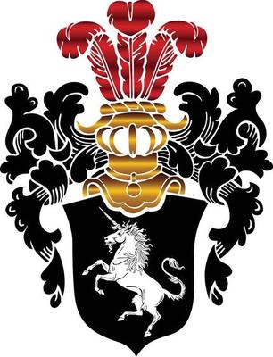 shields with ornaments in editable eps