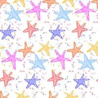 Vector seamless pattern with a starfish. Marine life, underwater world. Suitable for printing on textiles and paper. Children's illustration. Gift wrapping, printing on bedding.