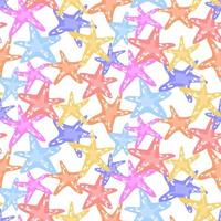 Vector seamless pattern with a starfish. Marine life, underwater world. Suitable for printing on textiles and paper. Children's illustration. Gift wrapping, printing on bedding.