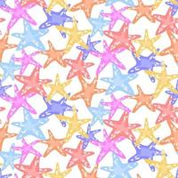 Vector seamless pattern with a starfish. Marine life, underwater world. Suitable for printing on textiles and paper. Children's illustration. Gift wrapping, printing on bedding.