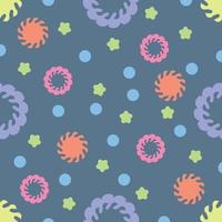 Pattern design template with flower motif. repeat and seamless textile. decorative graphic in flat style vector