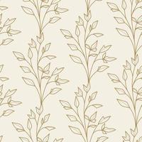 Golden grass repeat pattern, seamless vector