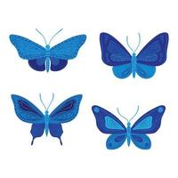 Blue vector butterfly clip art