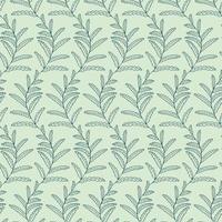 Fern vector repeat pattern, seamless leaf background