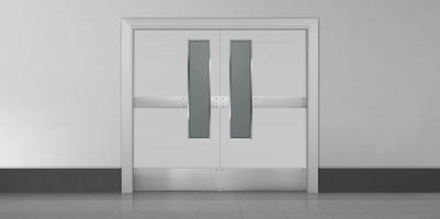 Doors in laboratory, kitchen, hospital or school vector