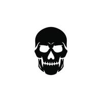 Skull simple flat icon vector