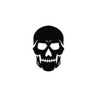 Skull simple flat icon vector