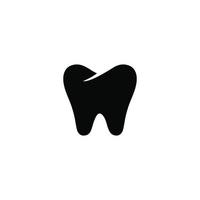 vector de icono plano simple de diente dental