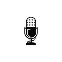 Microphone simple flat icon vector