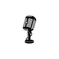 Microphone simple flat icon vector