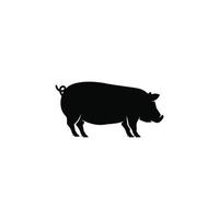 vector de icono plano simple de cerdo