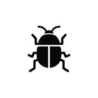 Bug simple flat icon vector