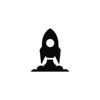 Rocket simple flat icon vector