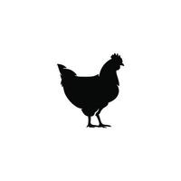 vector de icono plano simple de pollo