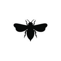 Bee simple flat icon vector