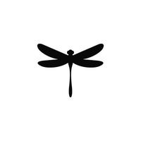 Dragonfly simple flat icon vector