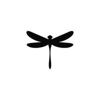 Dragonfly simple flat icon vector