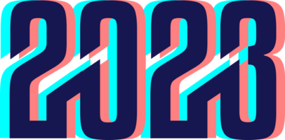 Neujahr 2023 Glitch-Text png