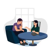 Psychological Online Counseling vector