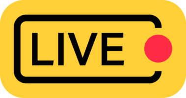 Live streaming icon. Live buttons transparent. Broadcasting signs concept. png
