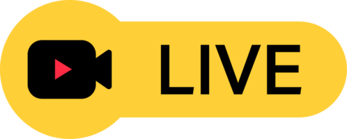 Live streaming icon. Live buttons transparent. Broadcasting signs concept. png