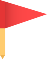 Red flag icon illustration. Red flags with yellow staves signs. png