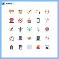 25 iconos creativos signos y símbolos modernos de administración mouse candy cursor chat elementos de diseño vectorial editables vector