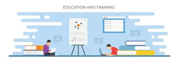 Education and Training vector