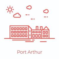 Trendy Port Arthur vector