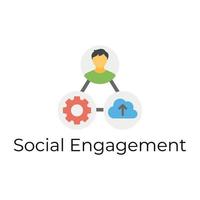 Trendy Social Engagement vector