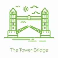 Trendy Tower Bridge vector