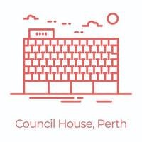 Trendy Council House vector