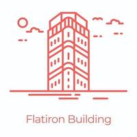 edificio de moda flatiron vector