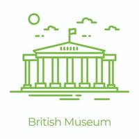 Trendy British Museum vector