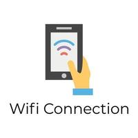 Trendy Wifi Connection vector