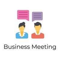 Trendy Business Meeting vector