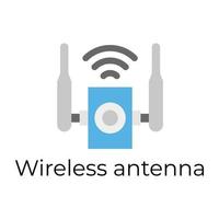 Trendy Wireless Antenna vector