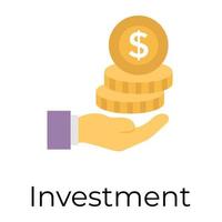 Trendy Investment Concepts vector