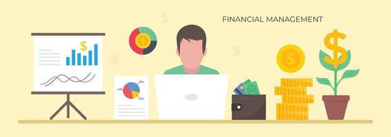 Trendy Financial Management vector