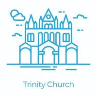 Trendy Sharjah Church vector