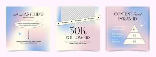 Gradient Coach instagram post template vector