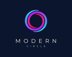 Abstract Circle Spiral Swirl Mobius Symmetry Balance Colorful Gradient Modern Vector Logo Design