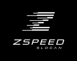 Letter Z Monogram Speed Fast Motion Effect Dynamic Movement Line Modern Vector Logo Design