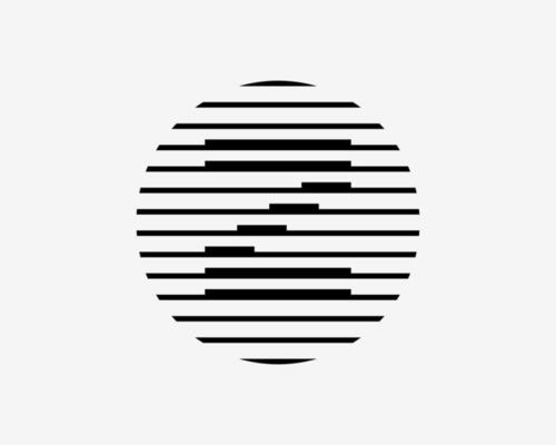 Letter Z Monogram Halftone Line Style Texture Stripe Circle Shape Isolated Vector Logo Design