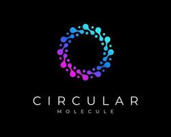 Molecule Molecular Science Atom Microbiology Particle Dot Circle Circular Cycle Vector Logo Design