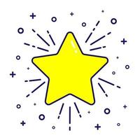 Sparkling star icon on white background vector