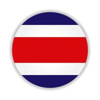 Round flag of Costa Rica. Vector Illustration.