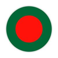 Round flag of Bangladesh. Vector Illustration.