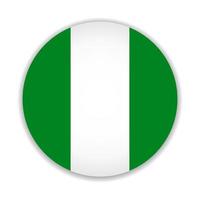 Round flag of Nigeria. Vector Illustration.